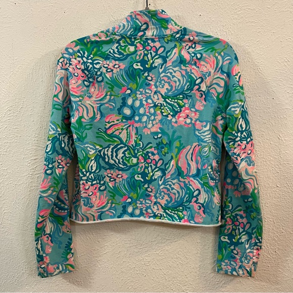 Lilly Pulitzer Ronan crop pullover Aqua La Vista - Picture 6 of 8